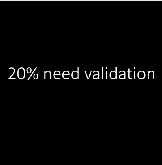 20% need to validate their choices